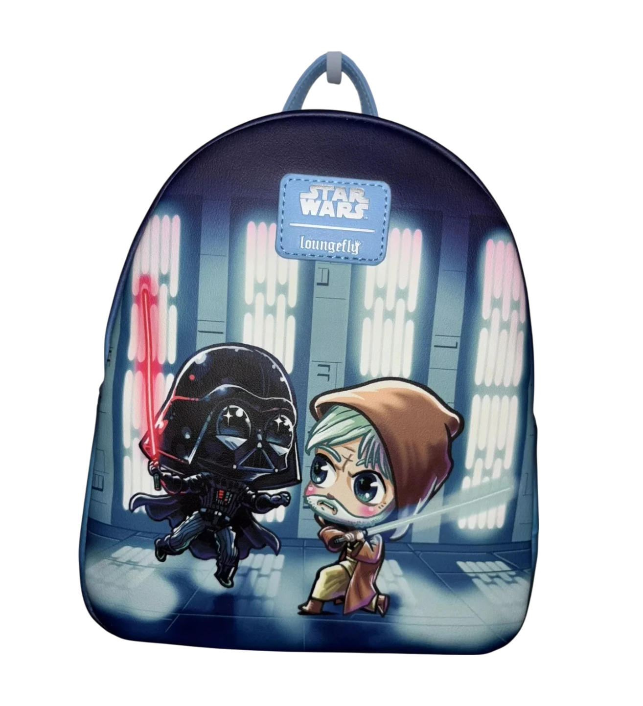 mini loungefly star wars darth vader and obi backpack