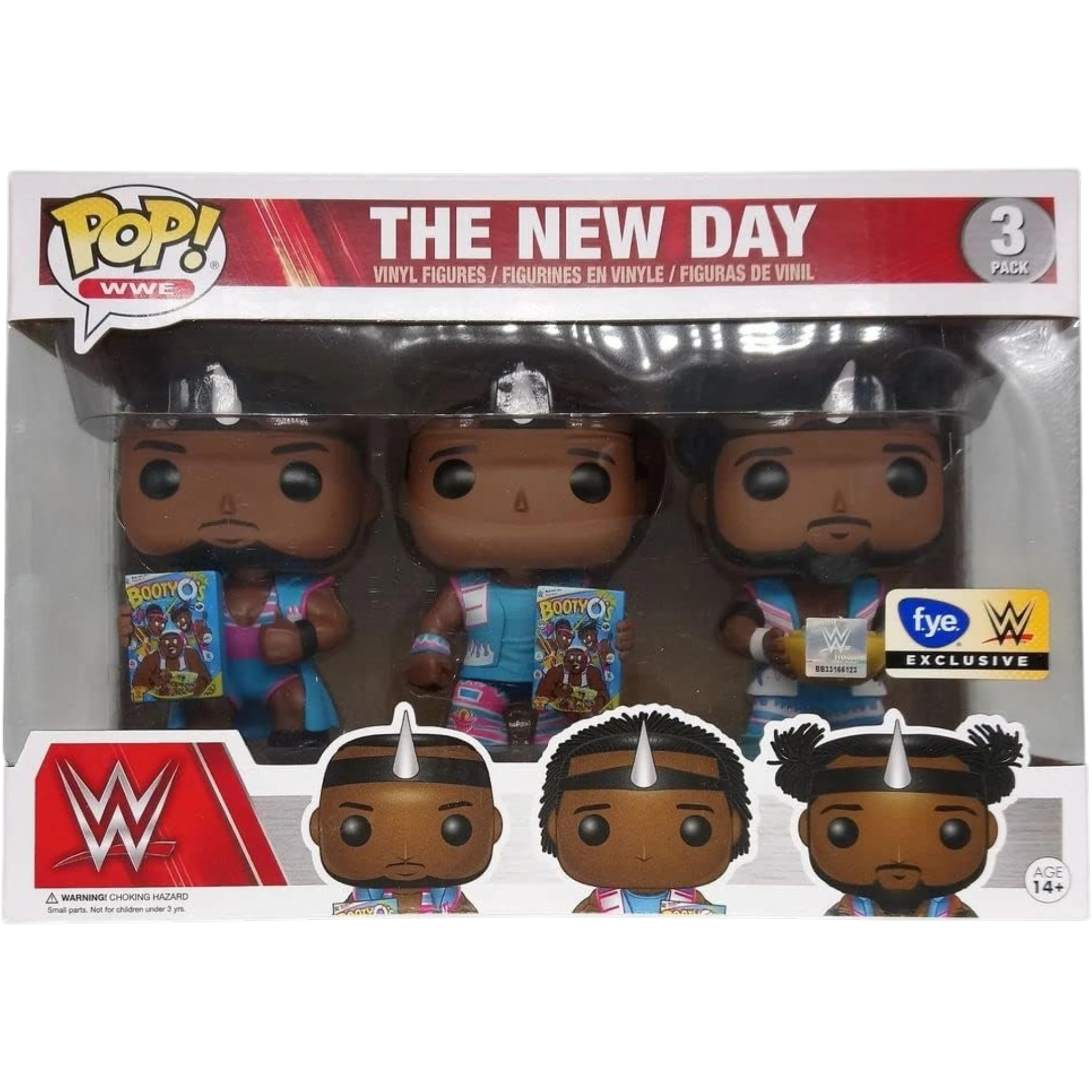 WWE — The New Day “Booty O’s” 3-Pack (Xavier Woods, Big E & Kofi Kingston) | AE Toy Box