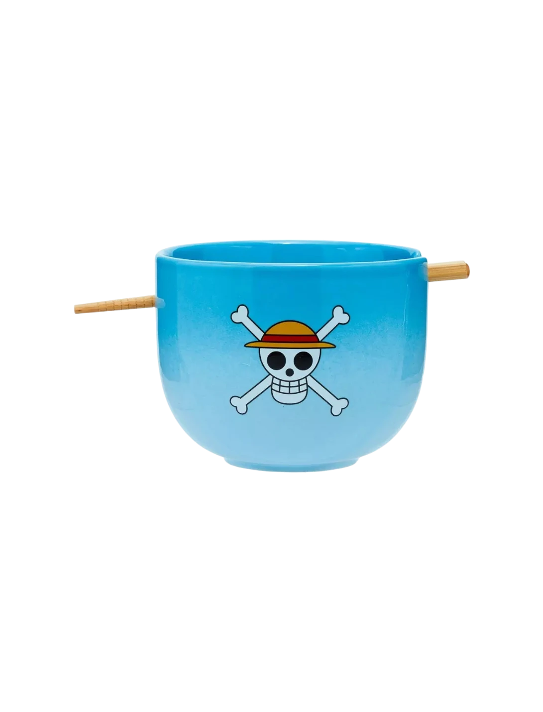 One Piece Blue Ramen Bowl With Chopsticks
