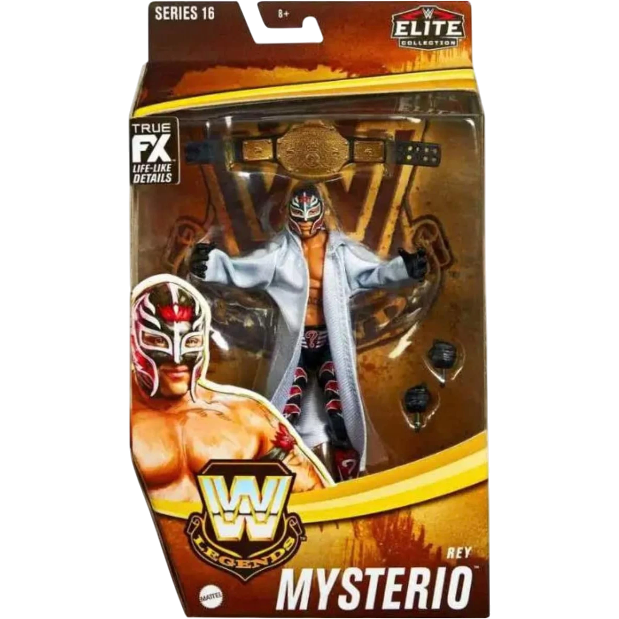 Mattel WWE Elite Collection TrueFX — Rey Mysterio (Legends Series 16) Action Figure | AE Toy Box