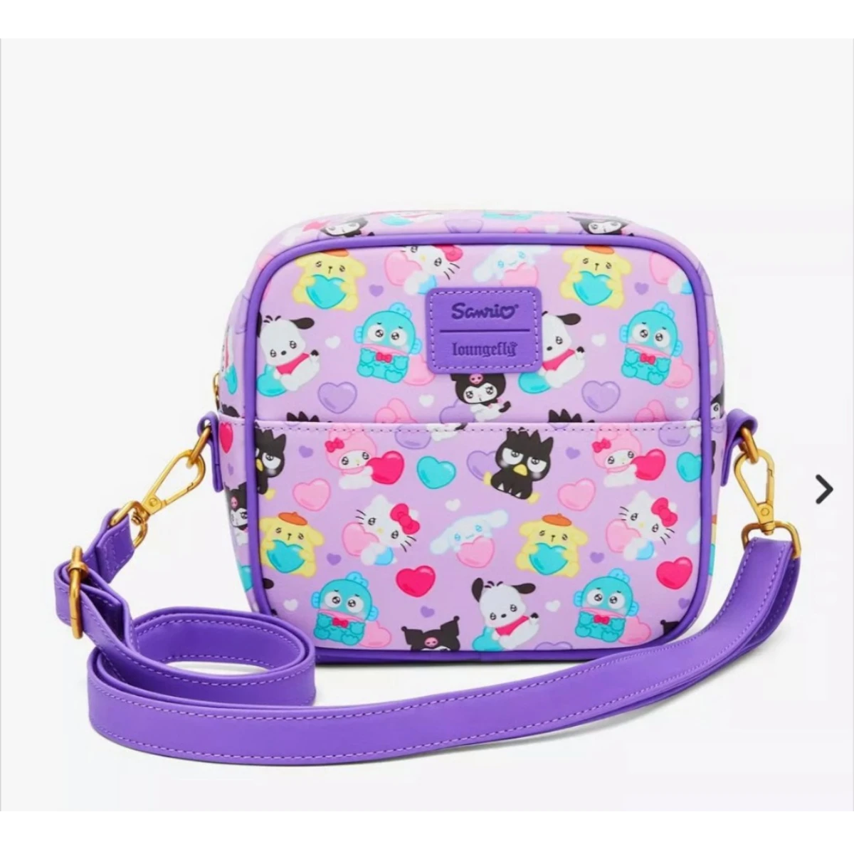 Hello Kitty And Friends Hearts Crossbody Bag